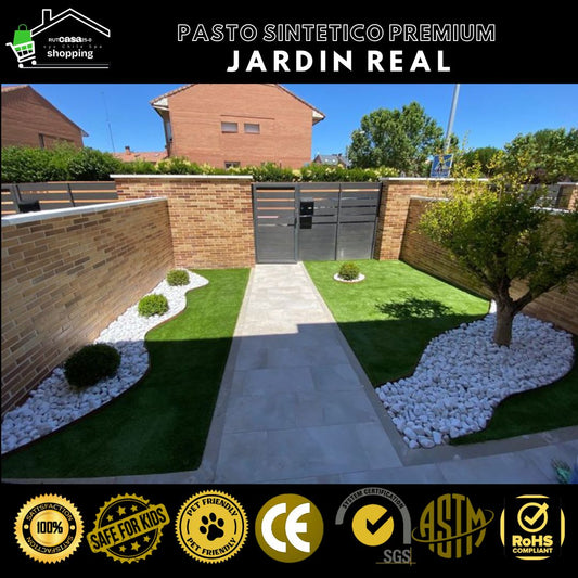 Pasto Sintético Realista Premium Jardin Real 35mm